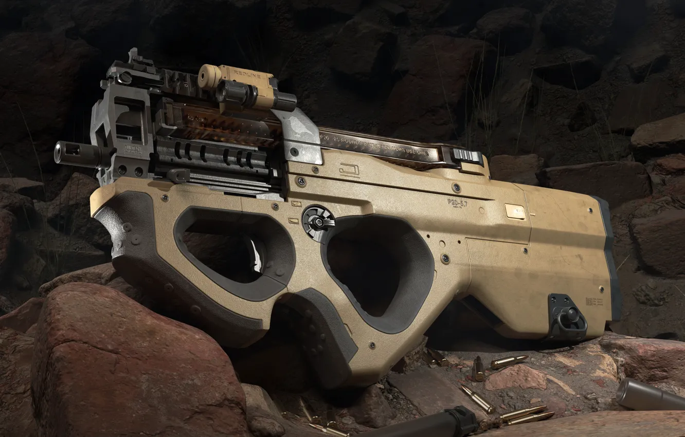 Photo wallpaper weapons, weapon, render, gun machine gun, smg, mashin pistol, P20