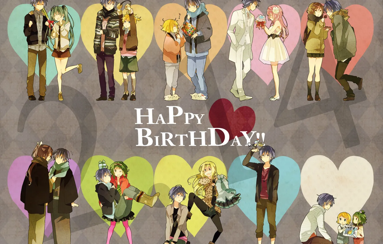 Photo wallpaper girl, situation, guy, two, Vocaloid, Vocaloid, couples