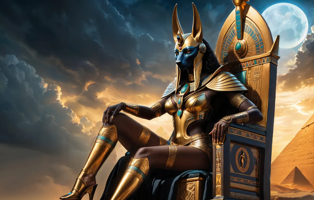 Photo wallpaper God, Egypt, the throne