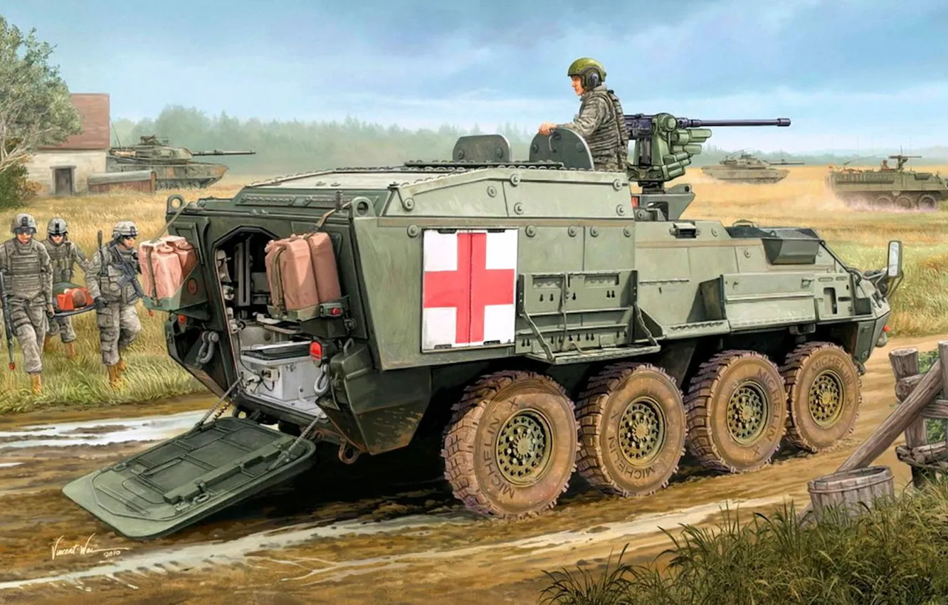 Photo wallpaper figure, Stryker, Evacuation, Vehicle, M1133, Medical, Stryker MEV