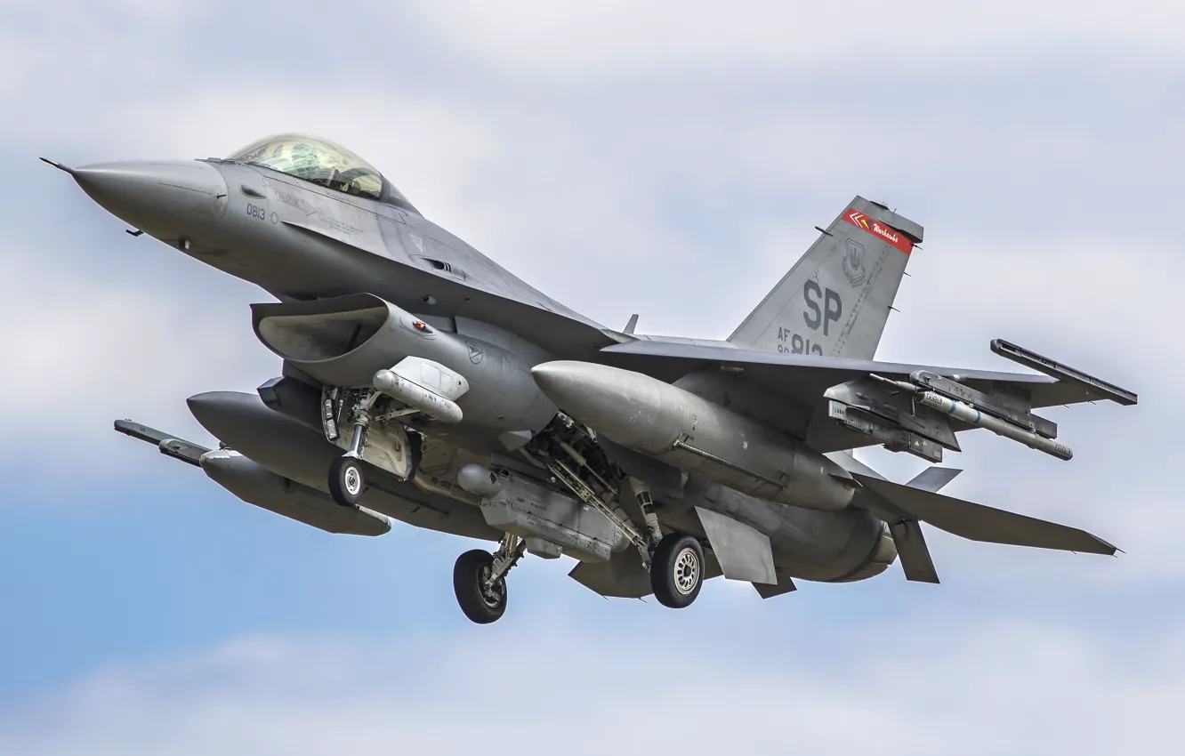 Photo wallpaper fighter, F-16, Fighting Falcon, multipurpose