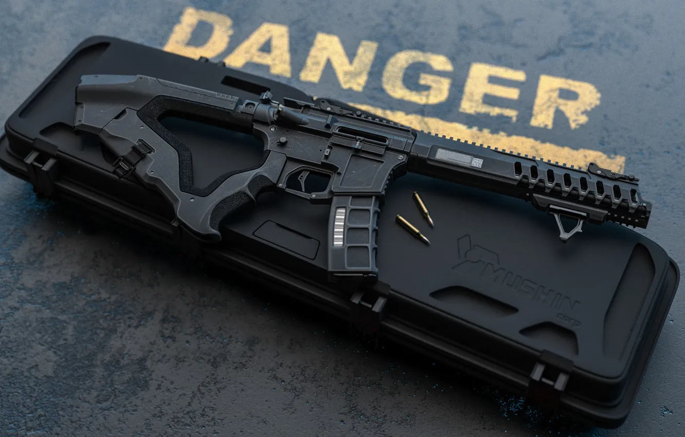 Photo wallpaper rendering, weapons, gun, weapon, render, custom, custom, AR-15