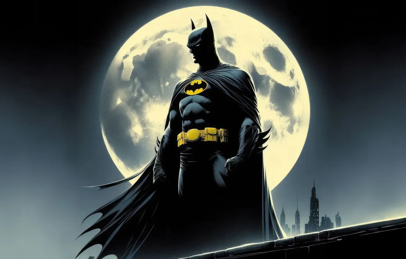 Photo wallpaper batman, art, comics, fiction