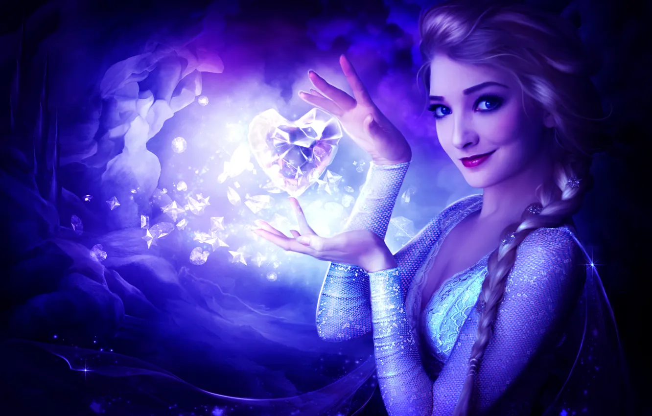 Wallpaper girl, cartoon, art, frozen heart, frozen heart images for