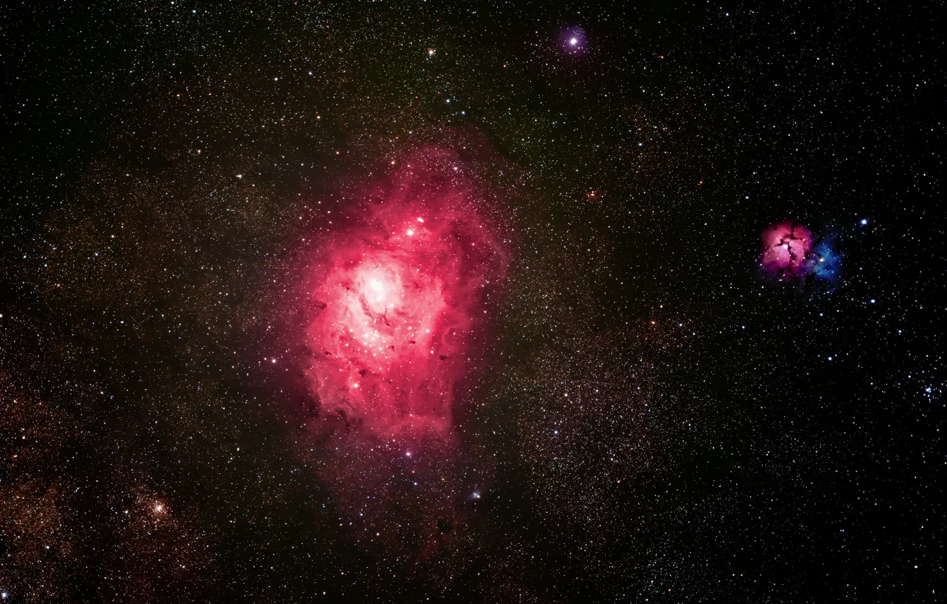 Photo wallpaper cloud, giant, in the constellation, Sagittarius, The Lagoon Nebula, interstellar, and region H II