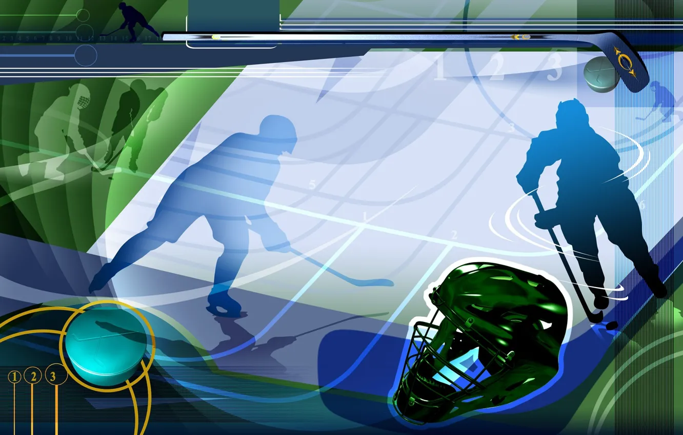 Photo wallpaper sport, figure, graphics, vector, hockey, Hockey