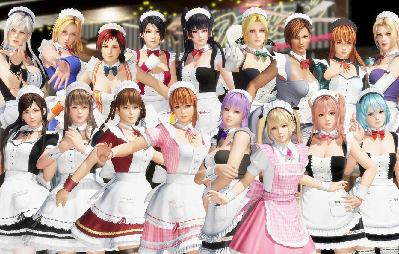 Photo wallpaper girls, maids, Dead or Alive 6