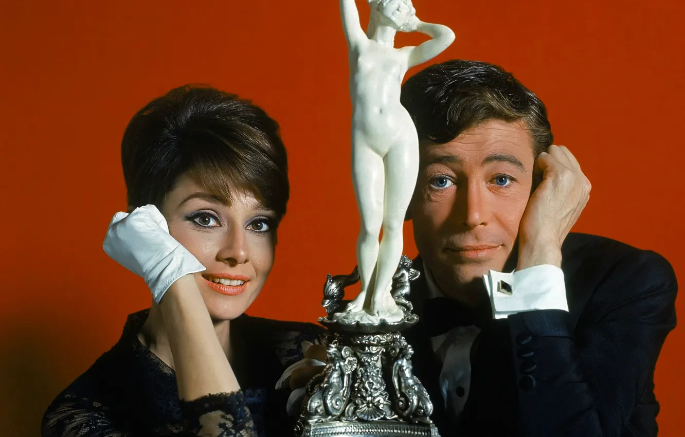 Photo wallpaper retro, Audrey Hepburn, 1966, Peter O'Toole, How To Steal A Million, How to steal a …