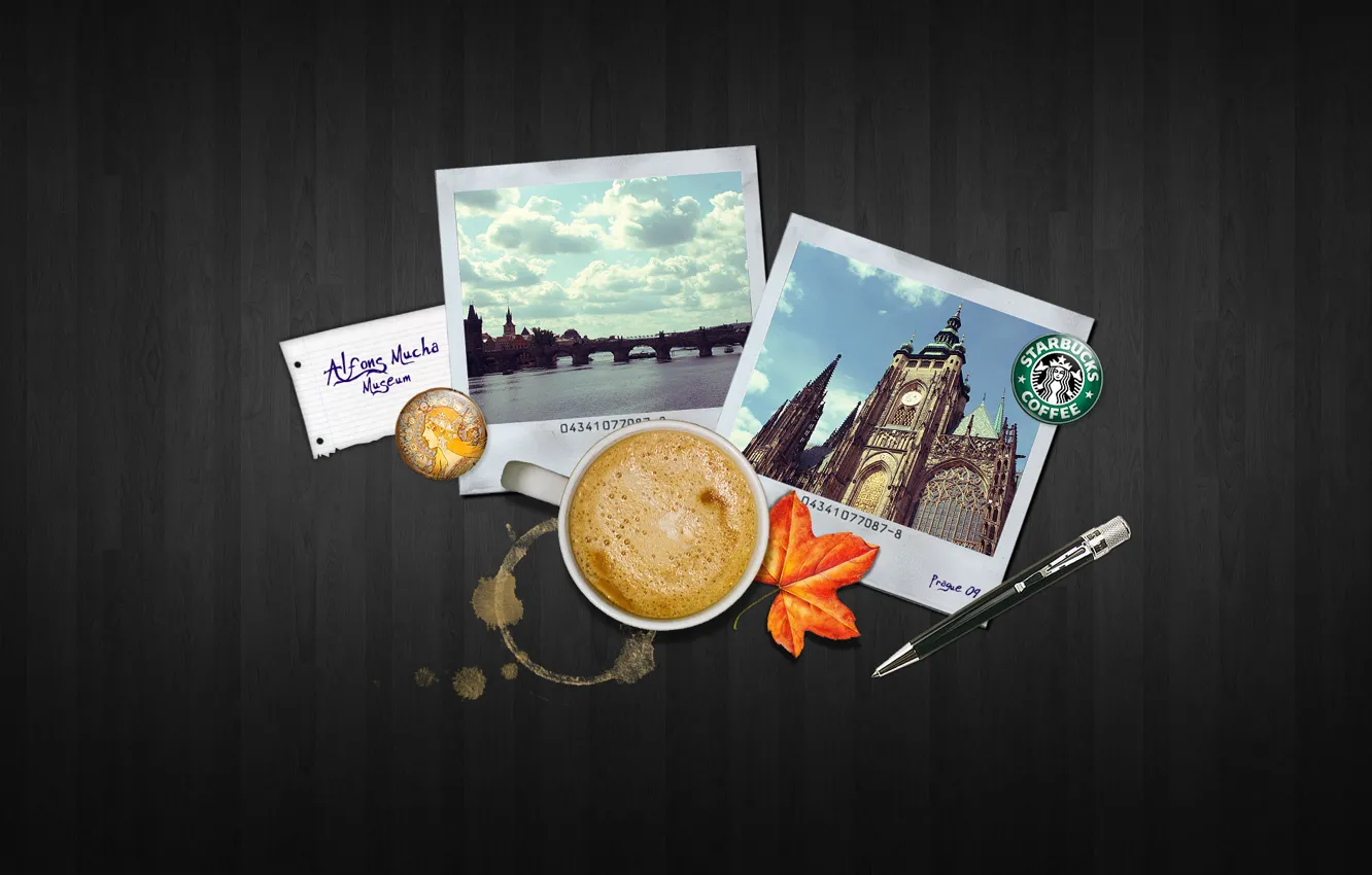 Photo wallpaper travel, creative, coffee, handle, mug, photos, mugs, handle