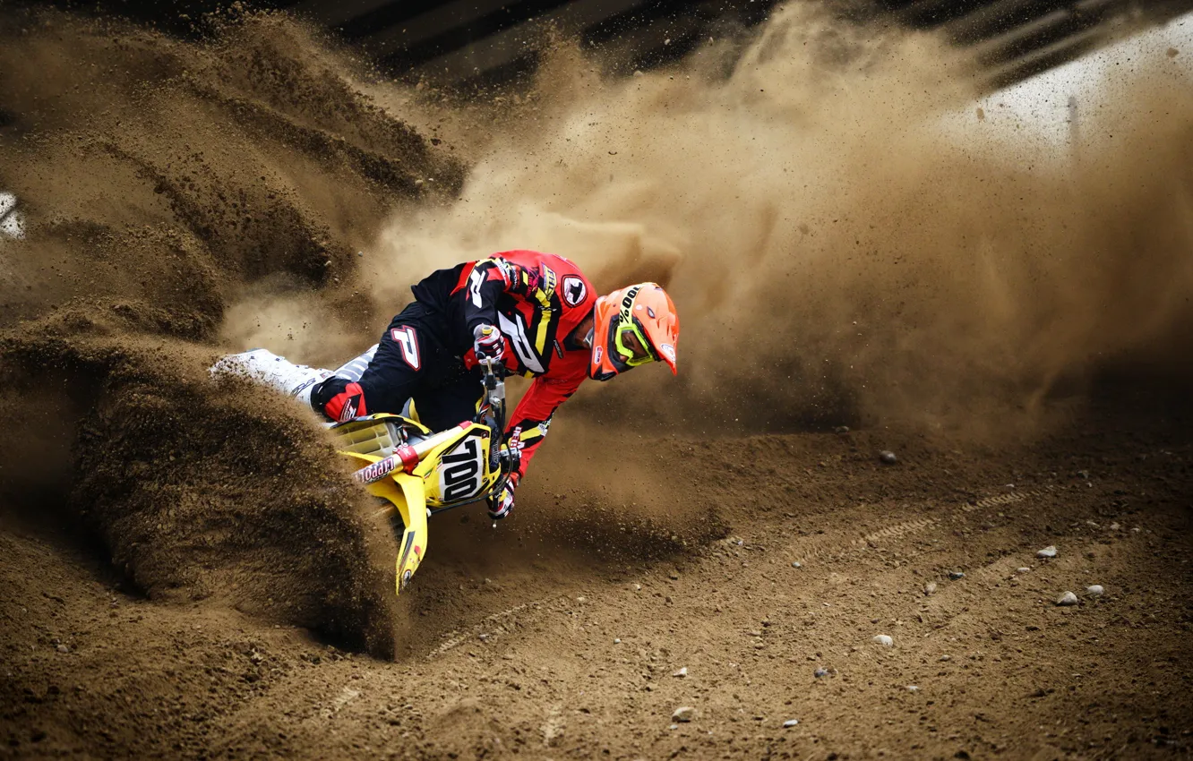 Photo wallpaper race, sport, motorcycle