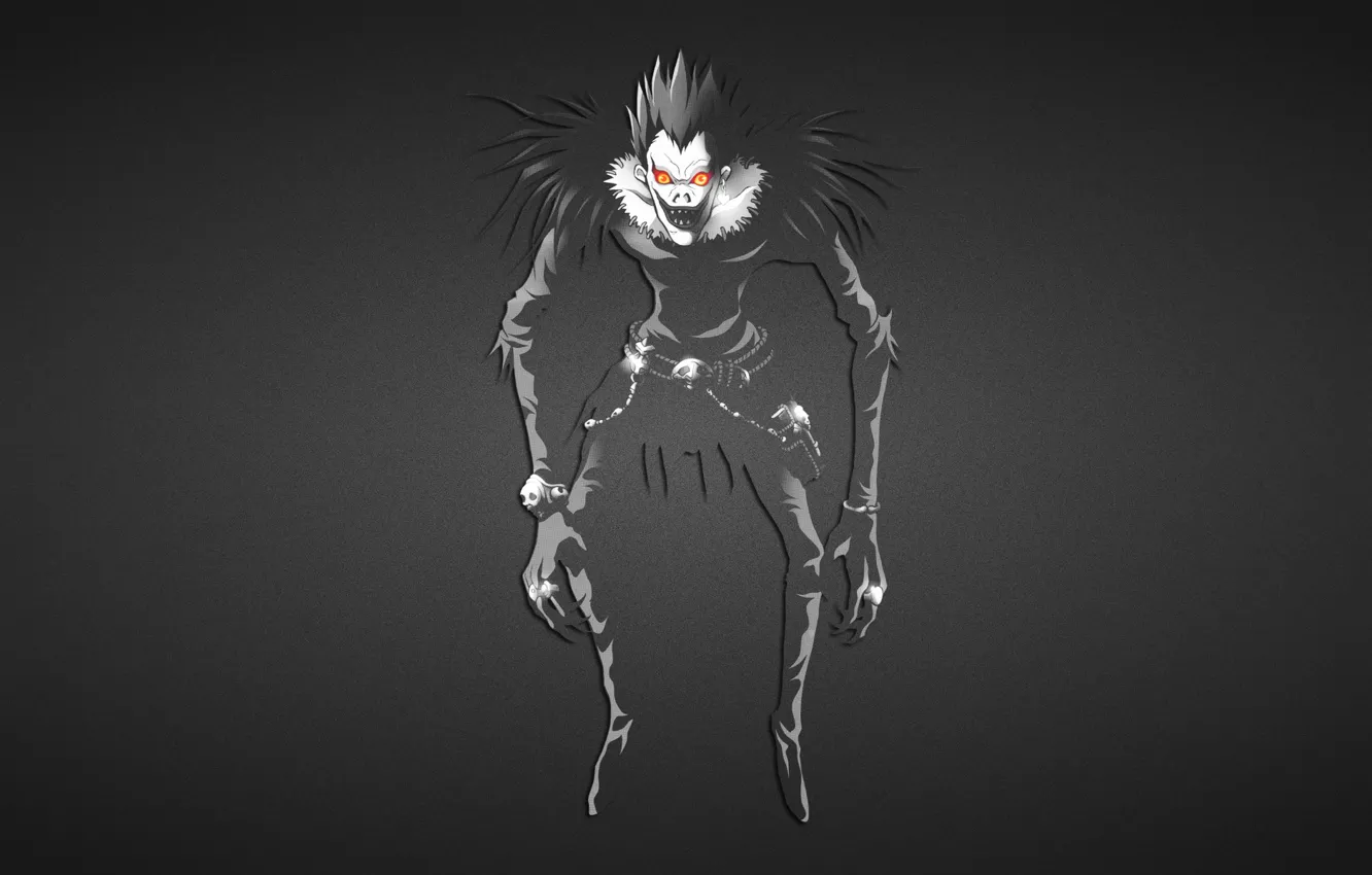 Photo wallpaper the dark background, Death Note, Death note, the guy is terrible, Ryuk