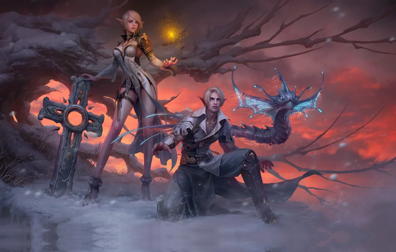 Photo wallpaper fantasy, art, Xiaoyu Wang, for a game_longlongago