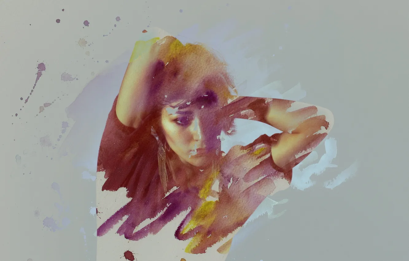 Photo wallpaper girl, style, color