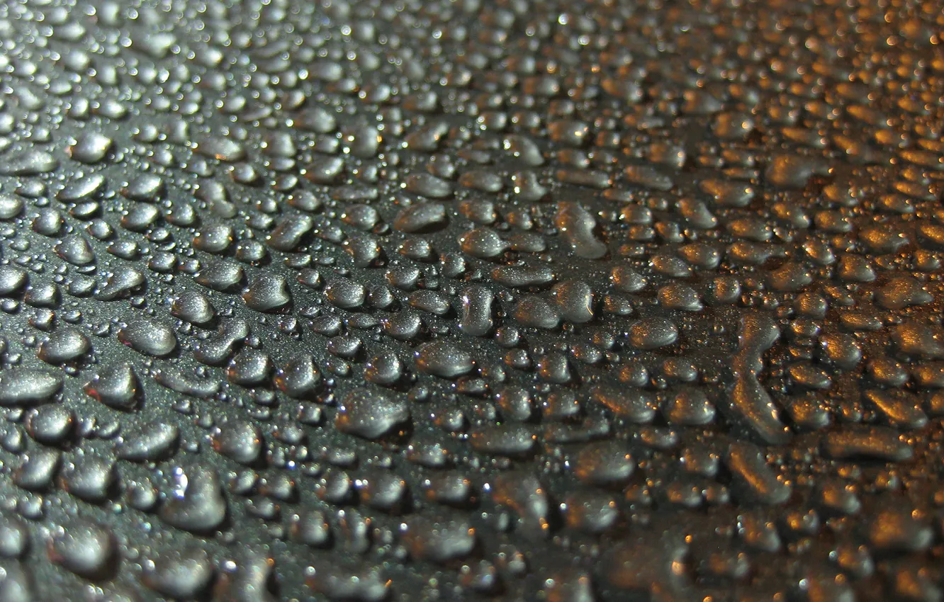 Photo wallpaper water, Drops, glow, the size