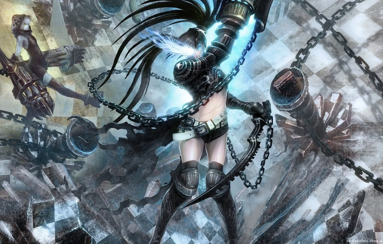 Photo wallpaper fantasy, girls, chains, blades