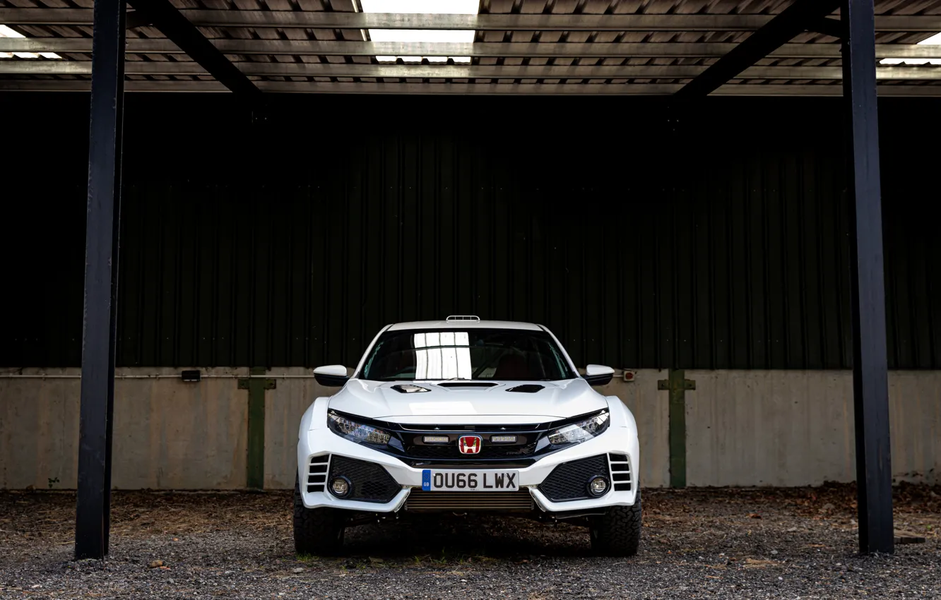 Photo wallpaper Concept, Honda, front view, 2019, Civic Type R, Civic Type OveRland