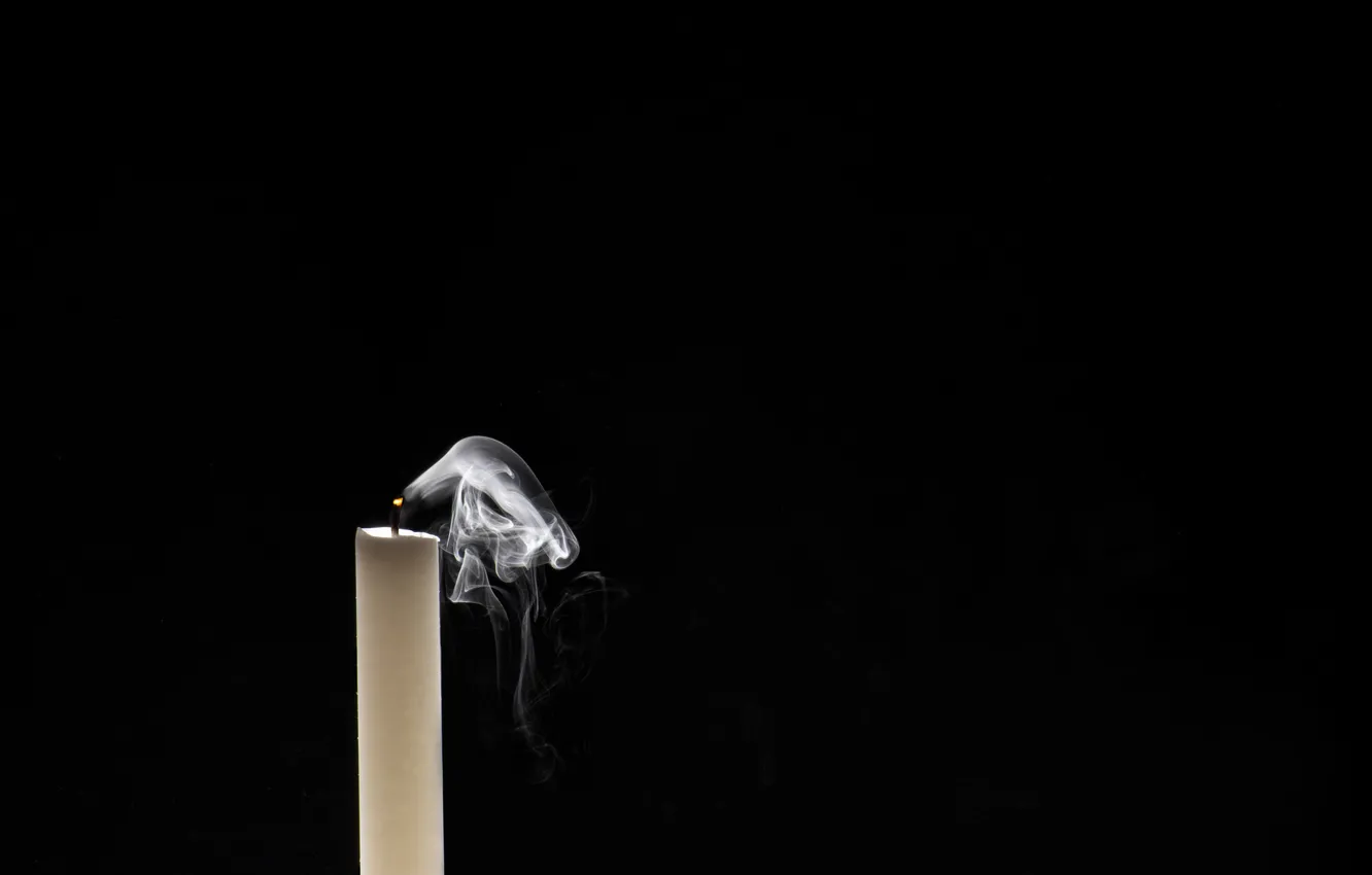 Photo wallpaper background, smoke, candle