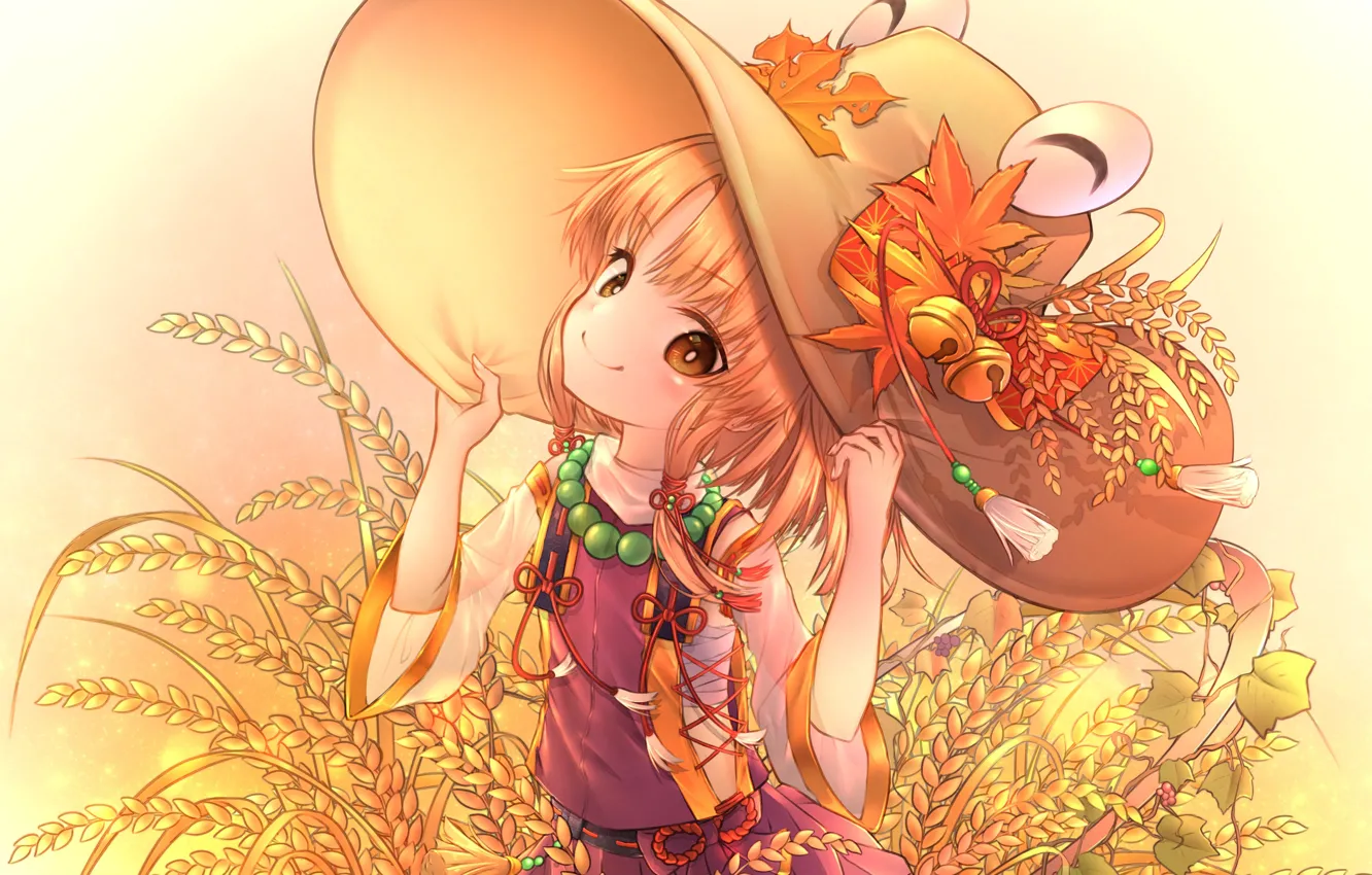 Photo wallpaper look, hat, art, girl, Touhou, Touhou