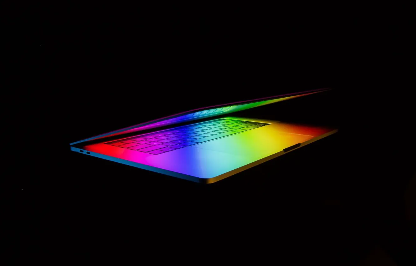 Photo wallpaper computer, background, black, color, button, keyboard, laptop