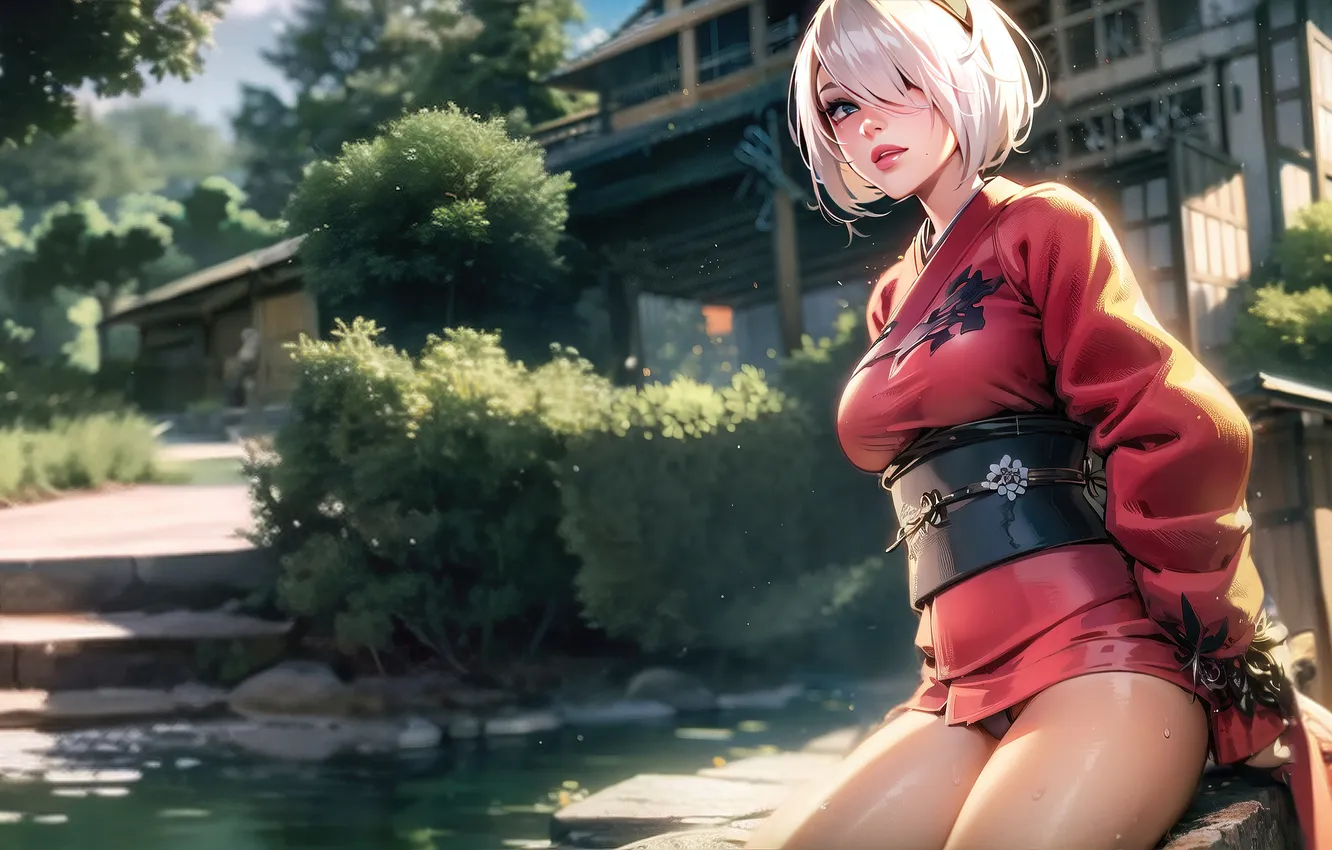 Photo wallpaper girl, sexy, beautiful, AI Art