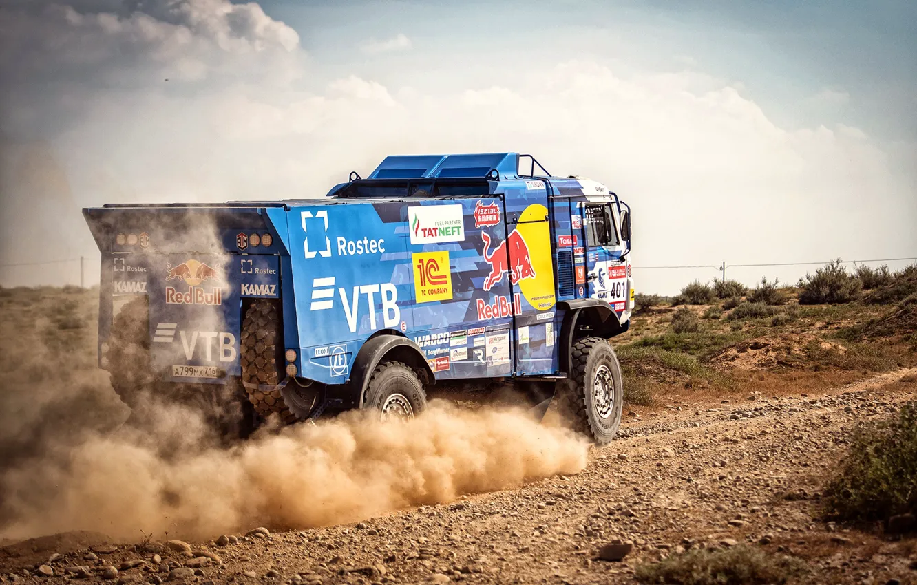Photo wallpaper machine, auto, race, sport, speed, dust, Truck, Master