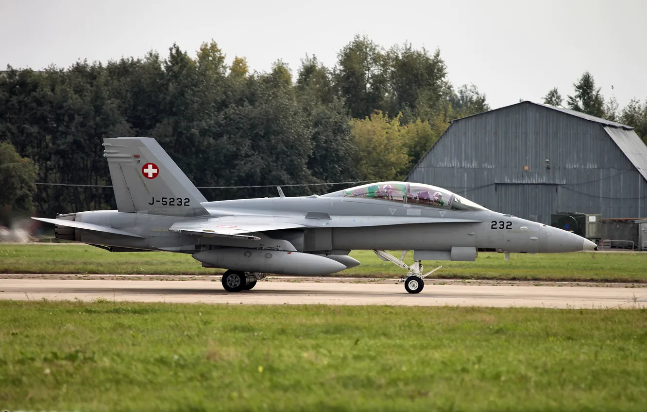 Photo wallpaper McDonnell Douglas F/A-18 Hornet, MAKS 2013, MAX 2013, Military air force of Switzerland