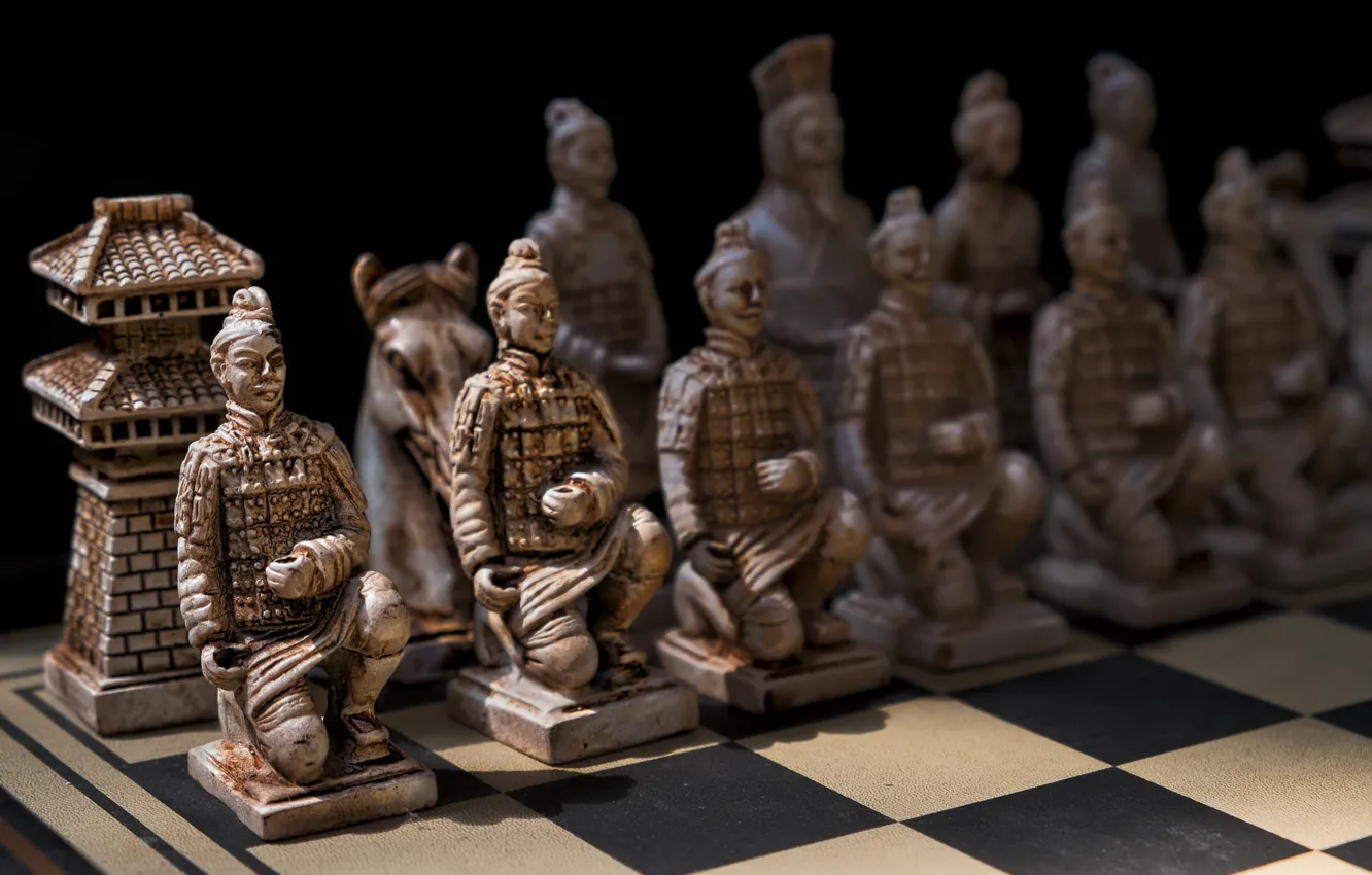 Photo wallpaper background, chess, figure