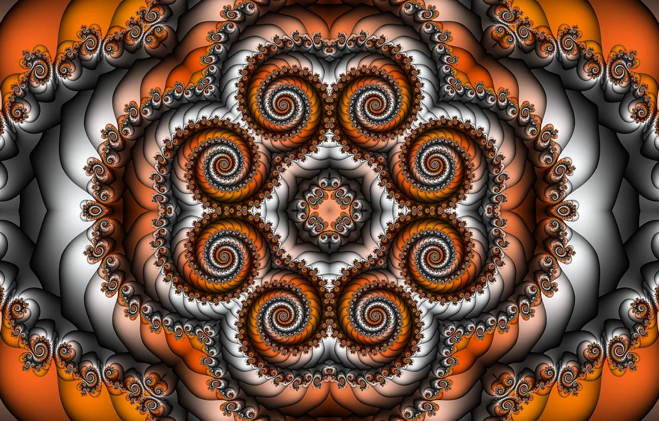 Photo wallpaper abstraction, pattern, fractal, geometry, ornament, symmetry, abstract background