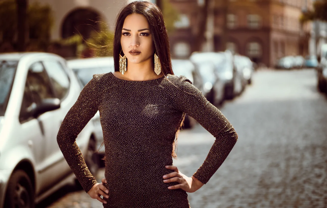 Photo wallpaper girl, street, Laura Göcht, Andreas-Joachim Lins