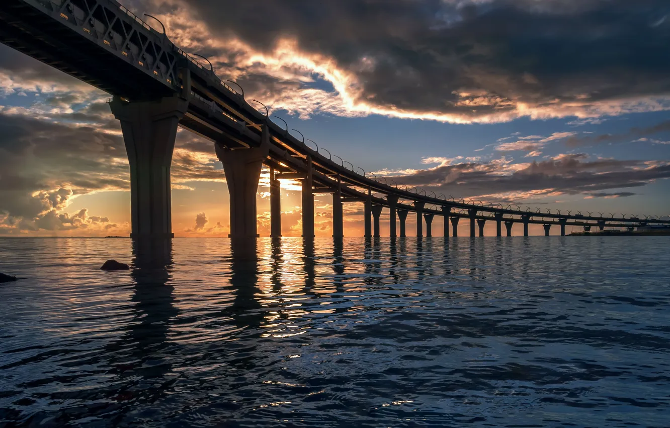 Photo wallpaper Bridge, Gulf of Finland, Tamara Pocrovskaya