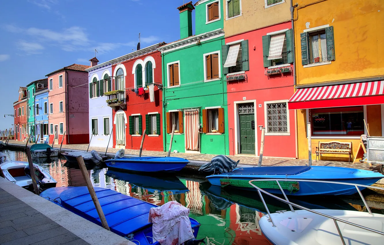 Photo wallpaper Italy, Venice, Burano island