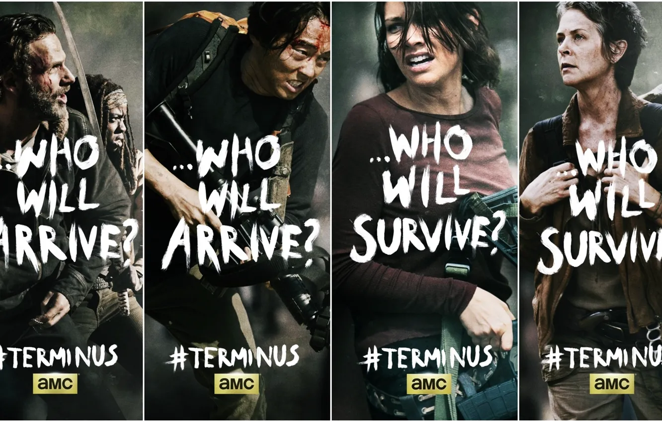 Photo wallpaper The walking dead, AMC, walking dead, Terminus, Who Will Arrive, Who Will Survive