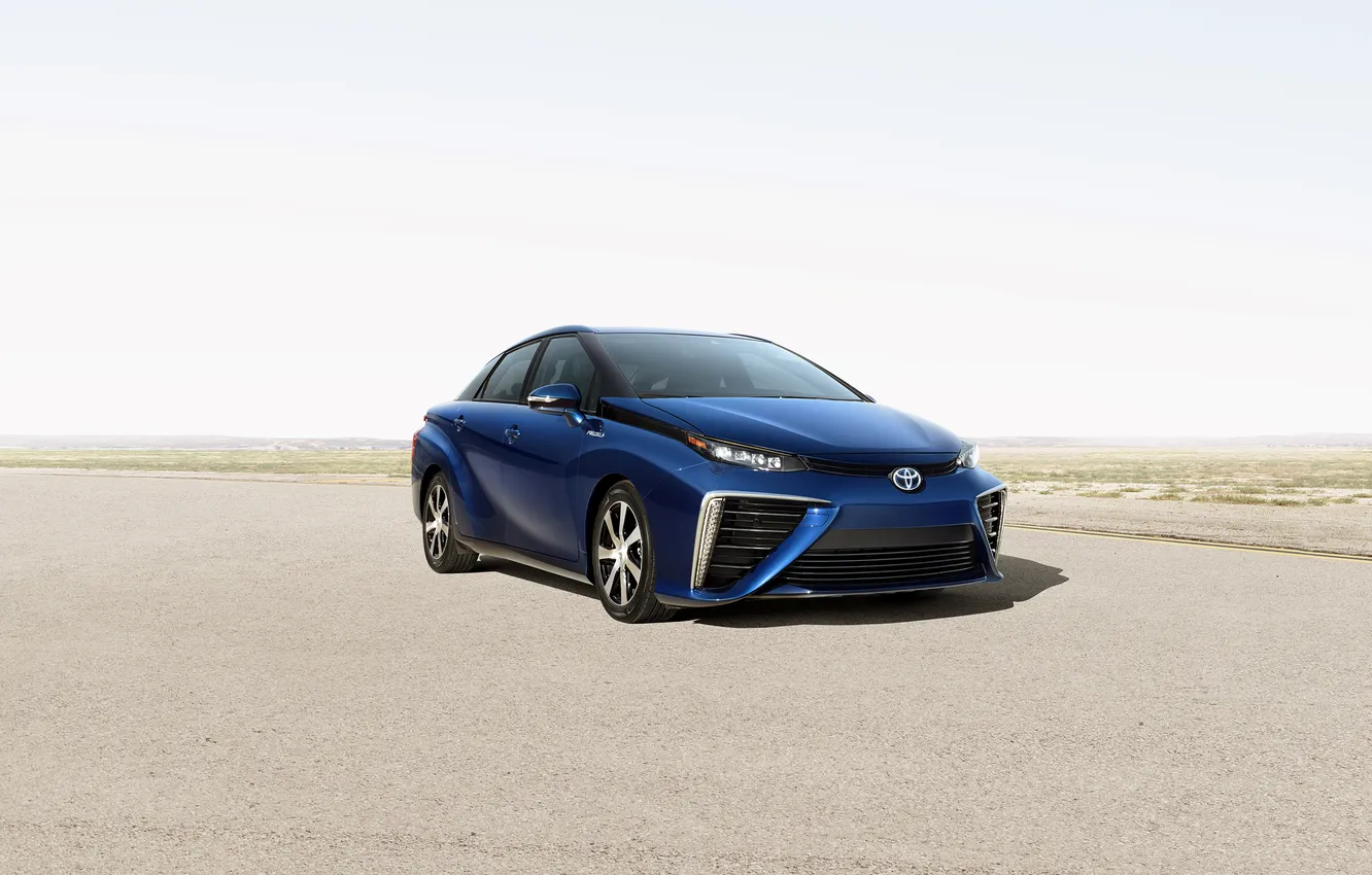 Photo wallpaper blue, photo, Toyota, car, Mirai, 2015