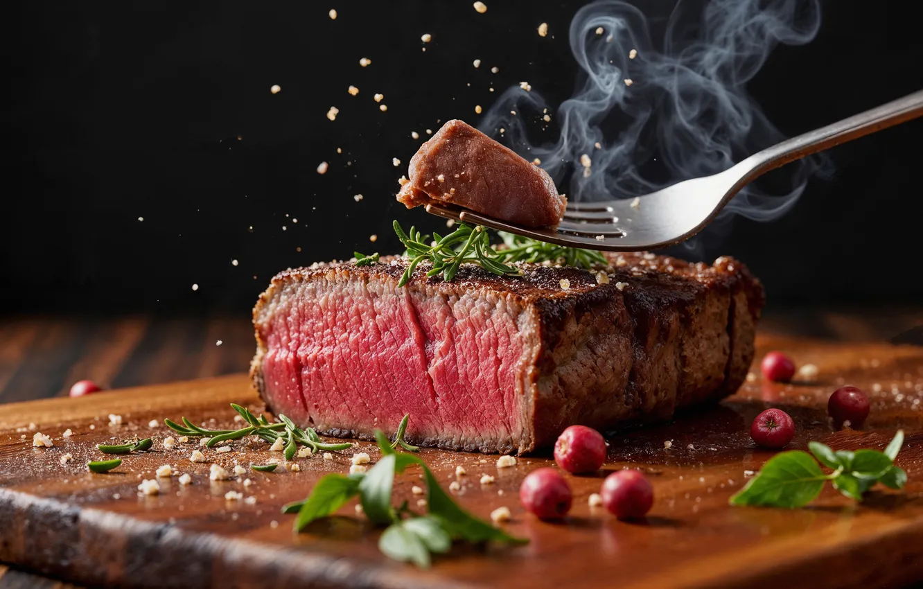 Photo wallpaper close-up, food, grill