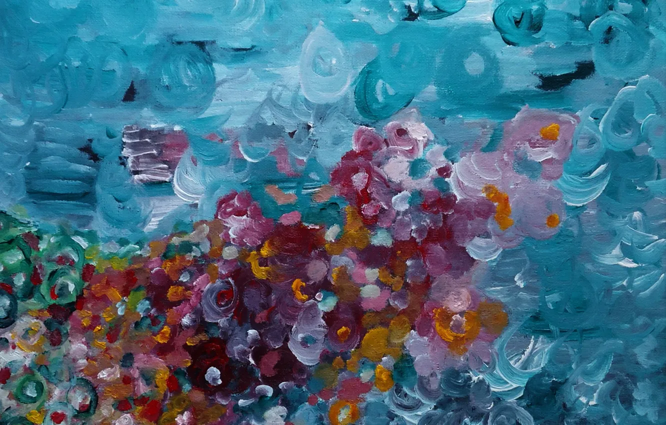 Photo wallpaper color, picture, watercolor