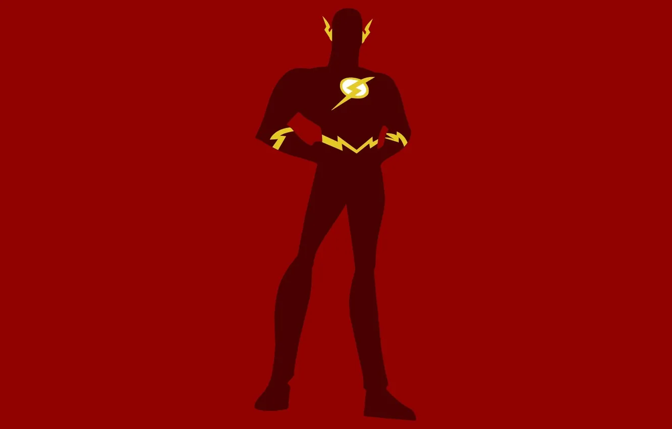 Photo wallpaper minimalism, flash, minimal, DC Comics, Justice League, Flash, The Flash, Justice League
