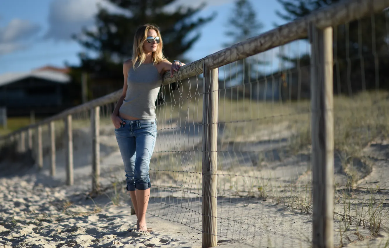 Photo wallpaper summer, girl, face, hair, figure