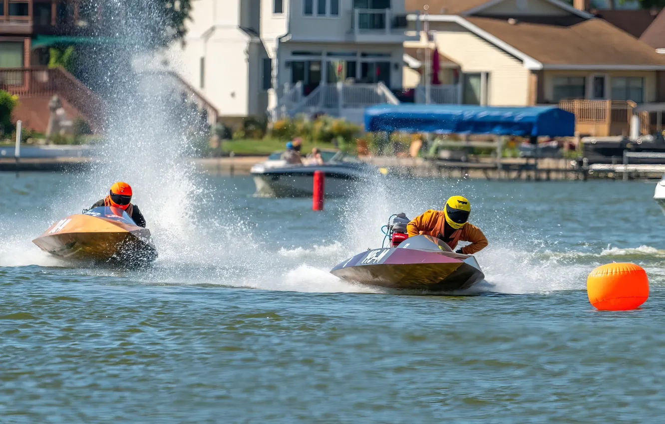 Photo wallpaper race, boat, speed