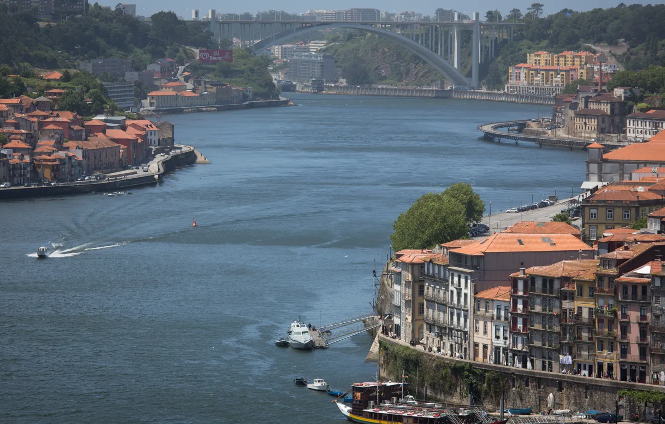 Photo wallpaper city, wallpaper, sea