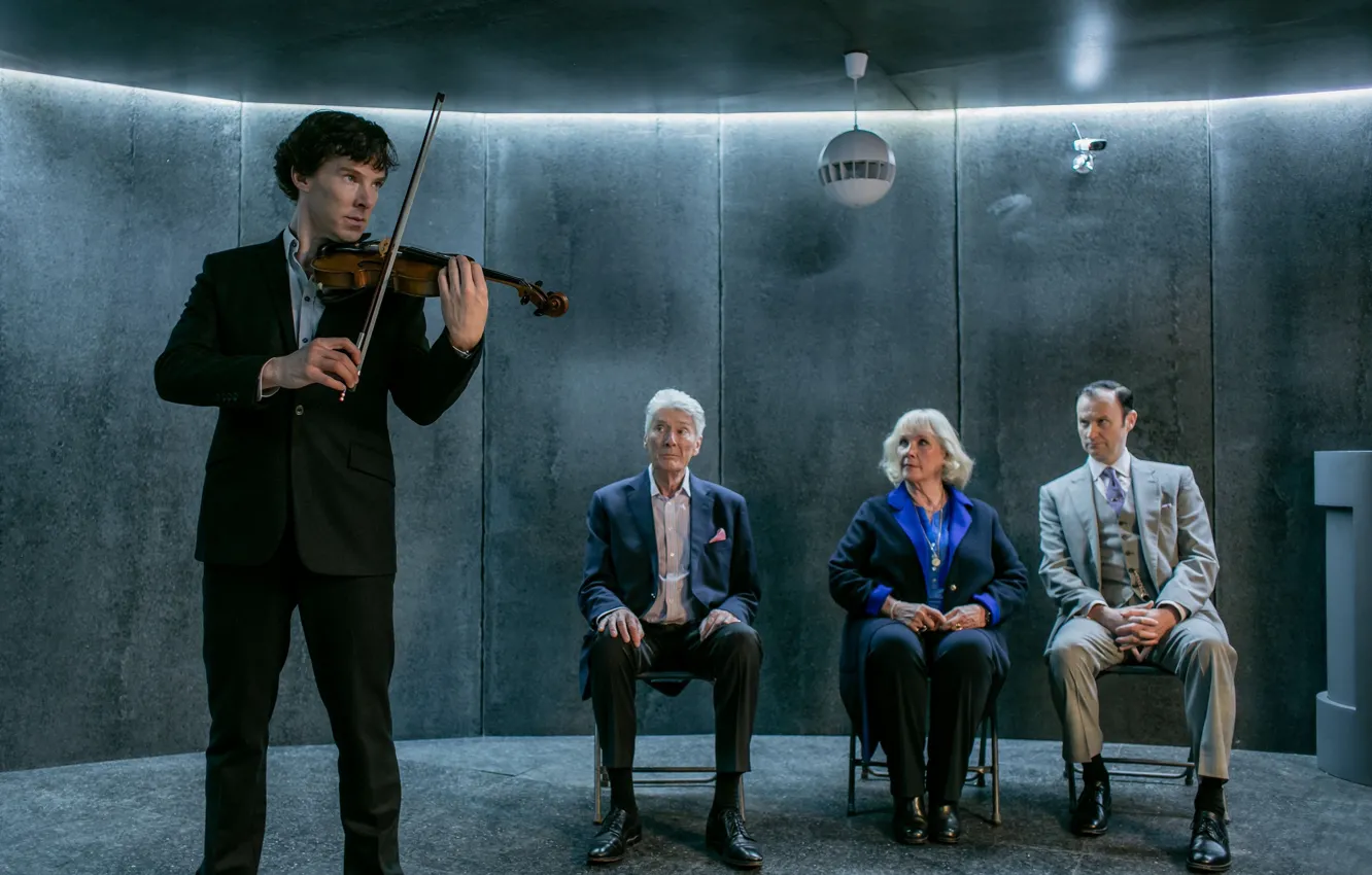 Photo wallpaper violin, family, brothers, Sherlock Holmes, parents, Benedict Cumberbatch, Benedict Cumberbatch, still from the film