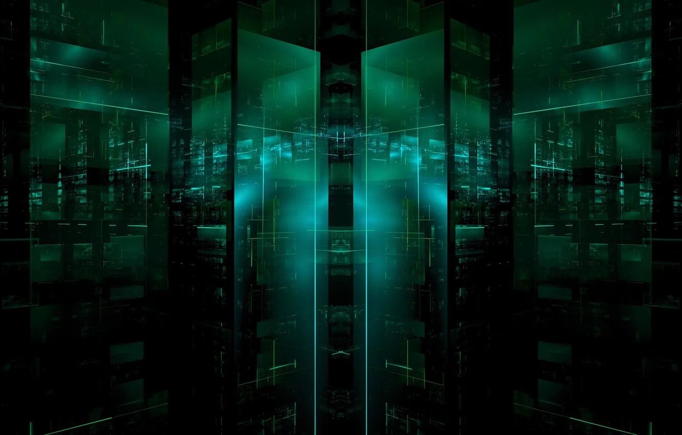 Photo wallpaper Desktop, Abstract, Color, Reflection, Turquoise, Abstraction, Mobile, Squares