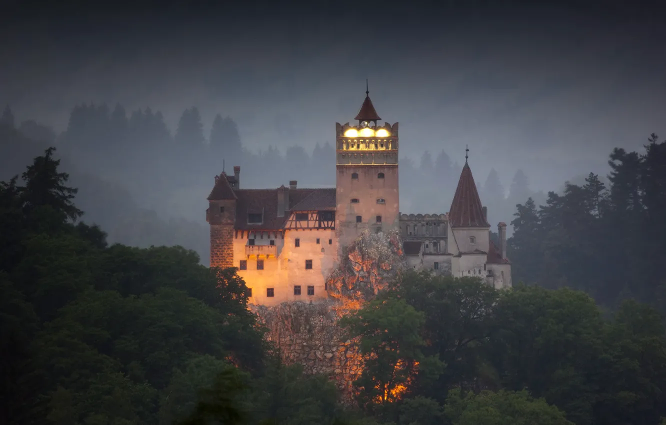 Photo wallpaper castle, Romania, Transylvania, Dracula