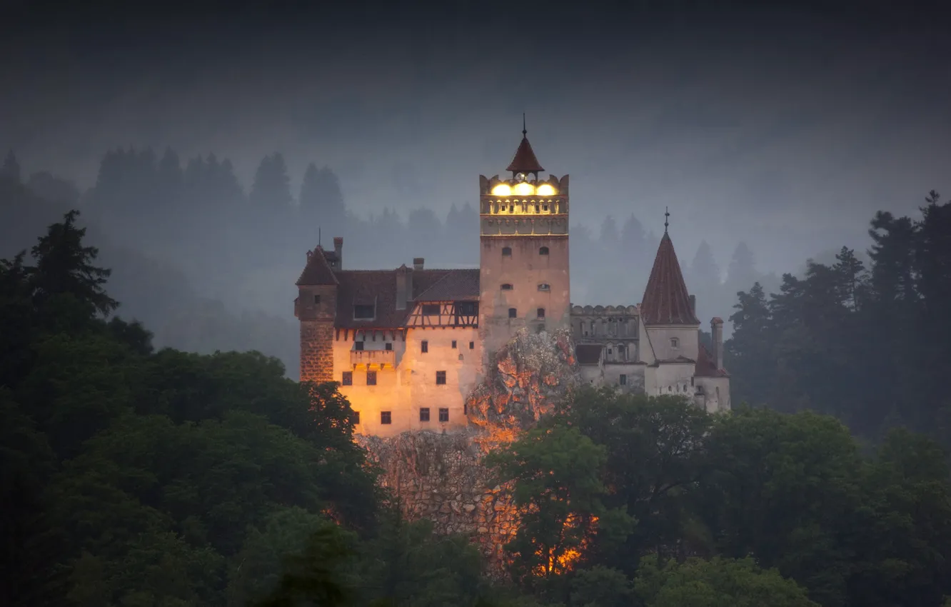 Photo wallpaper castle, Dracula, Romania, Transylvania
