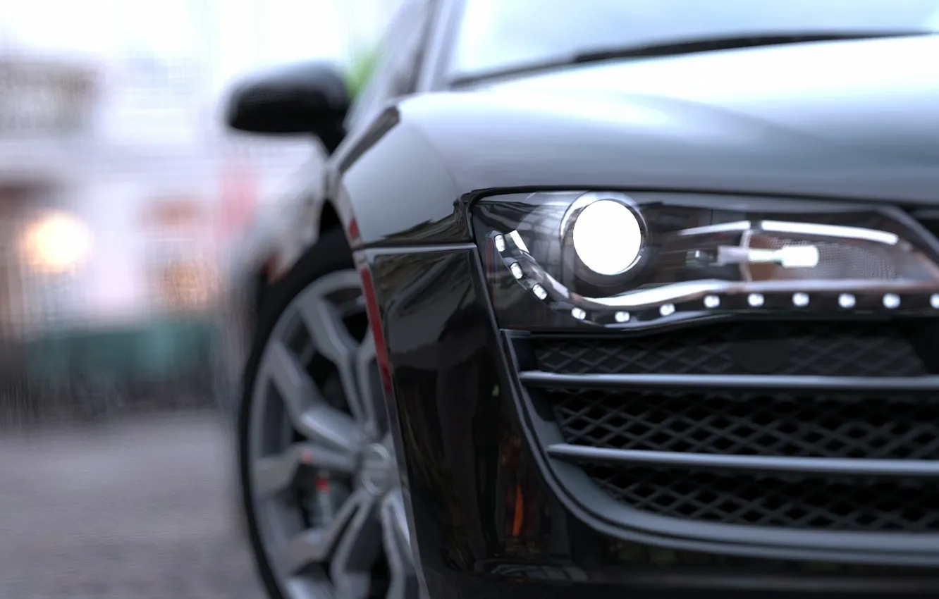 Photo wallpaper lights, wheel, Diode