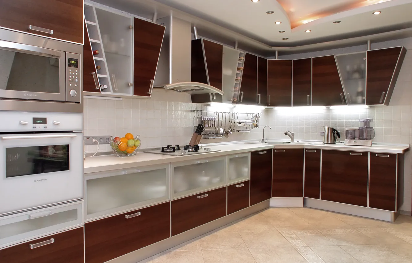 Photo wallpaper design, style, furniture, kitchen, design, interior, modern, clarification.