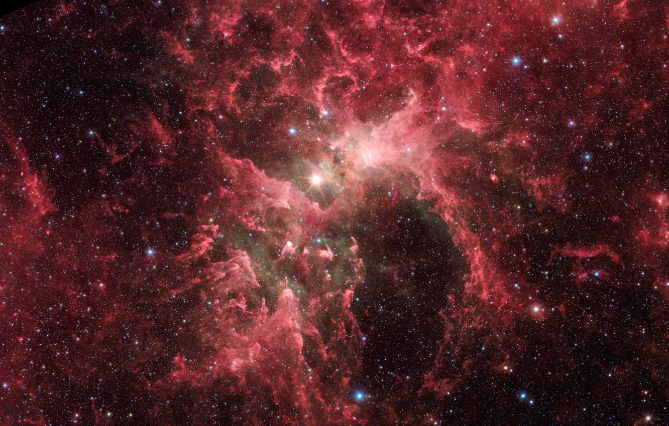 Photo wallpaper space, stars, the star cluster Eta Carinae, solar wind, our galaxy