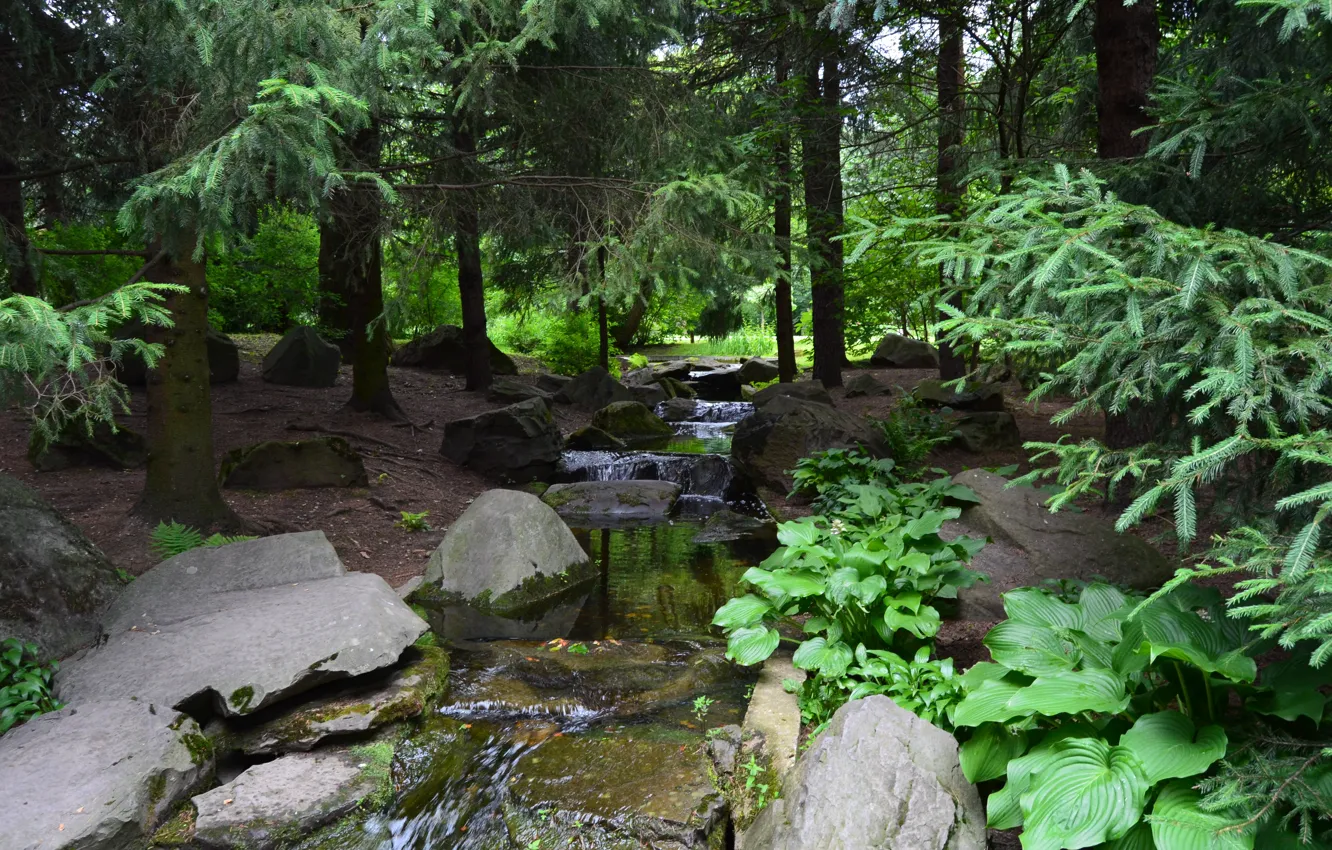 Photo wallpaper landscape, landscape, garden, Japanese