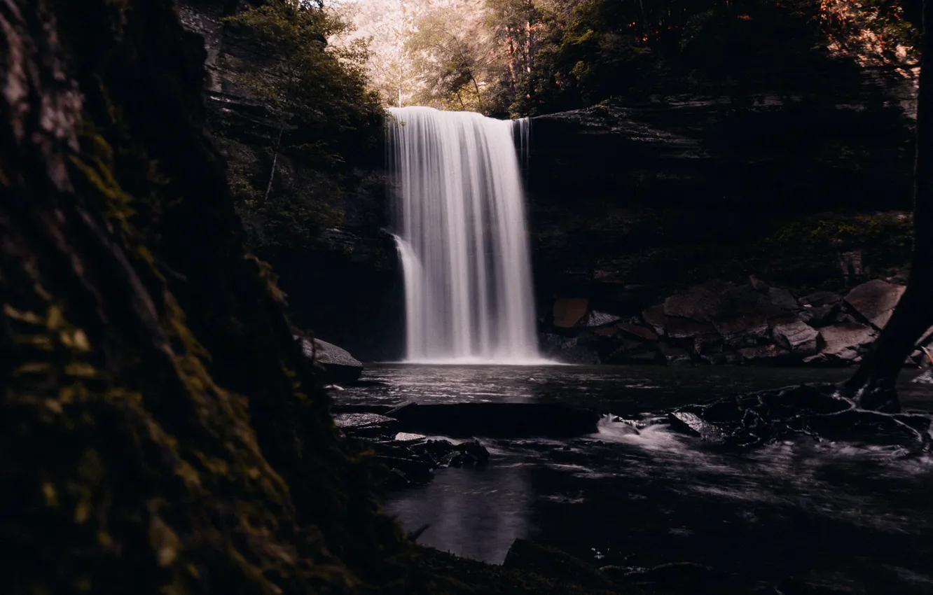 Photo wallpaper water, river, waterfall, Nature