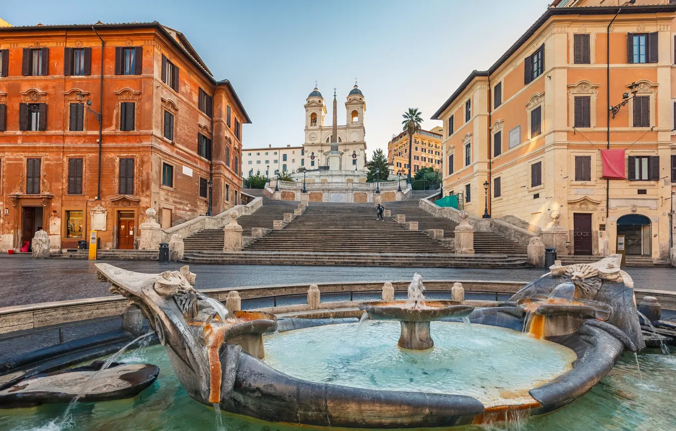 Photo wallpaper the city, the building, Rome, fountain