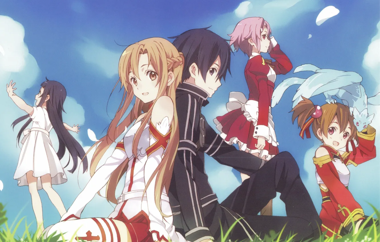 Photo wallpaper sword art online, yuuki asuna, Kirigaya Kazuto